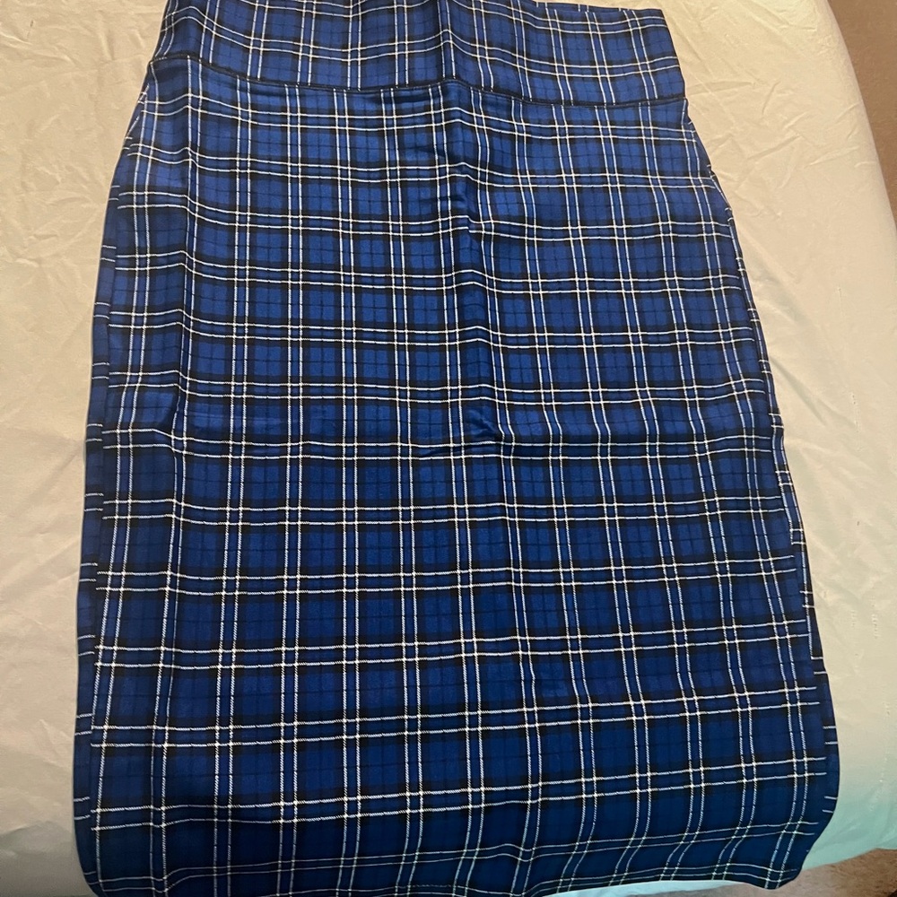 Blue Plaid Women's Skirt